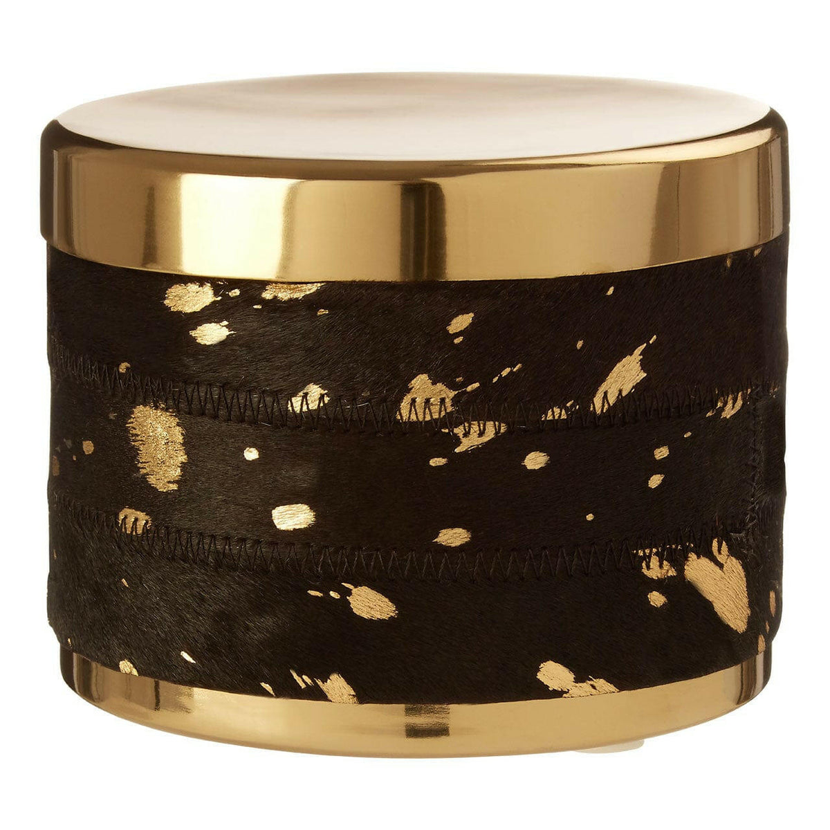 Bowerbird Small Gold / Black Trinket Box.