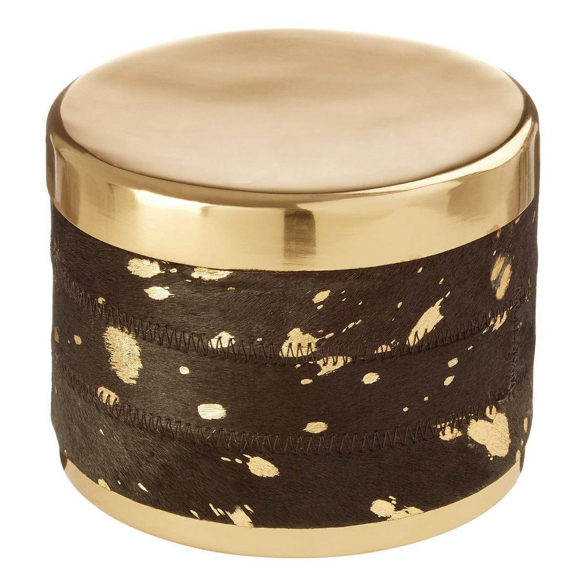 Bowerbird Small Gold / Black Trinket Box.