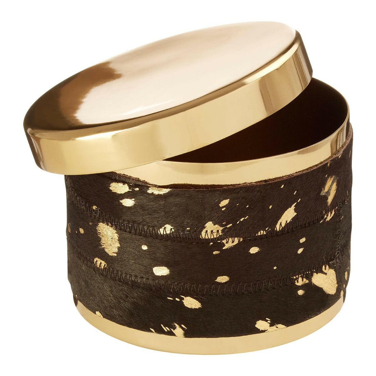 Bowerbird Small Gold / Black Trinket Box.