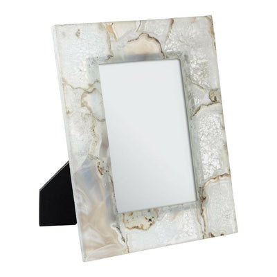 Hamilton Interiors Accessories Bowerbird White Agate 5 X 7Photo Frame House of Isabella UK