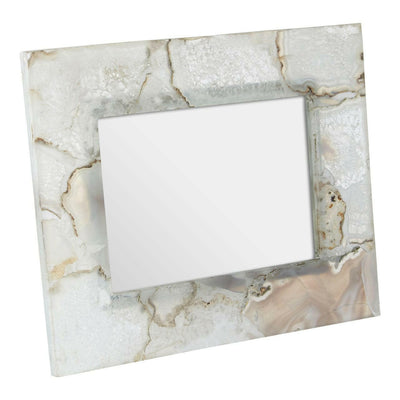 Hamilton Interiors Accessories Bowerbird White Agate 5 X 7Photo Frame House of Isabella UK