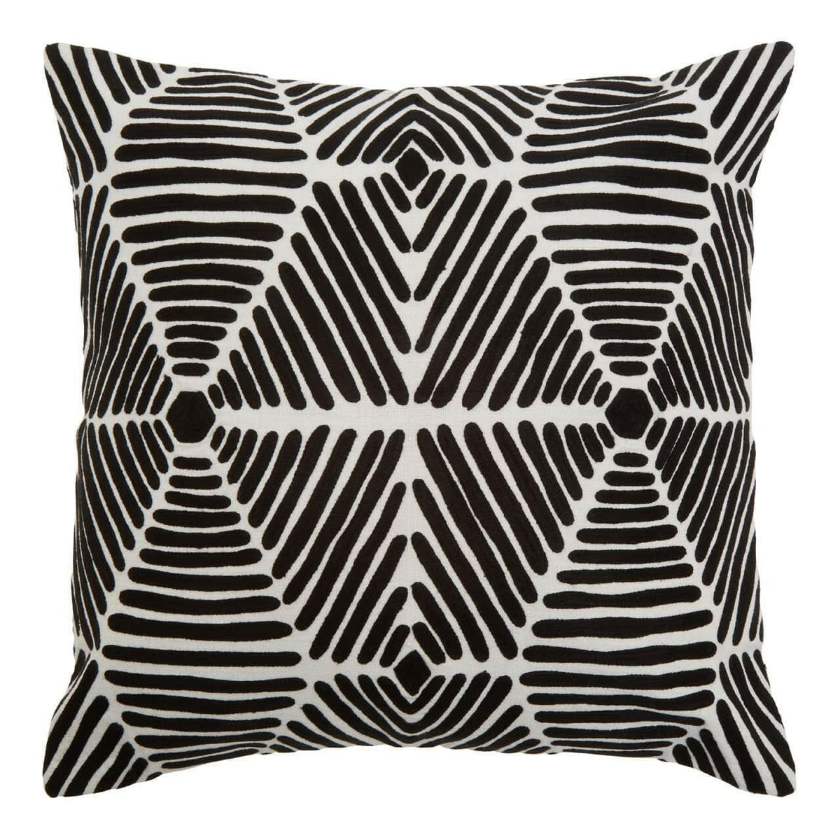 Bowie Ozella Black And White Square Cushion.