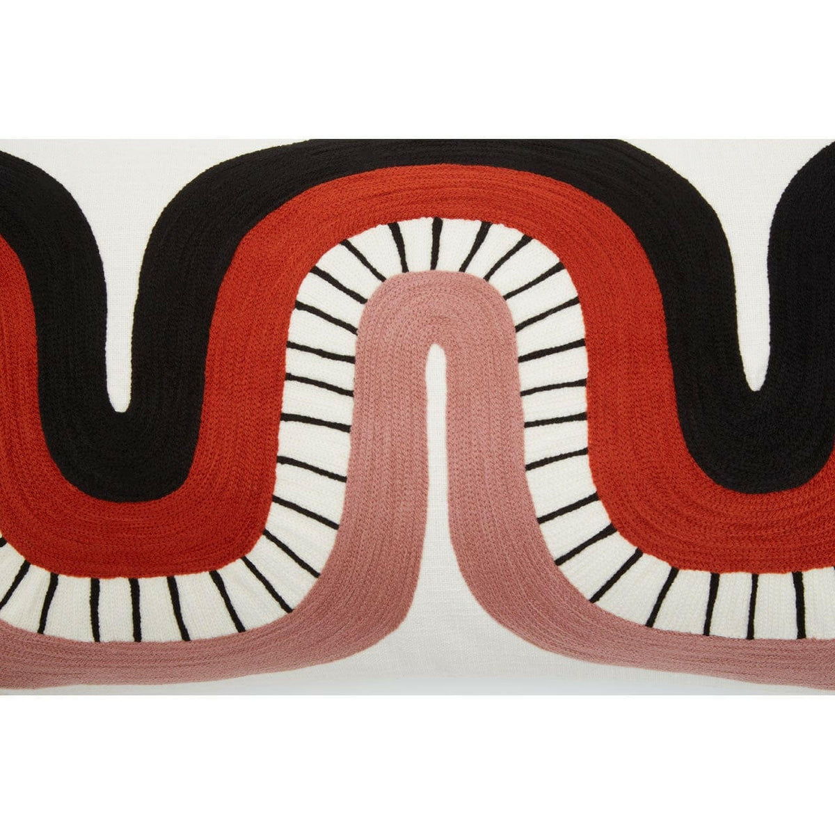 Bowie Ozella Curve Pattern Rectangular Cushion.