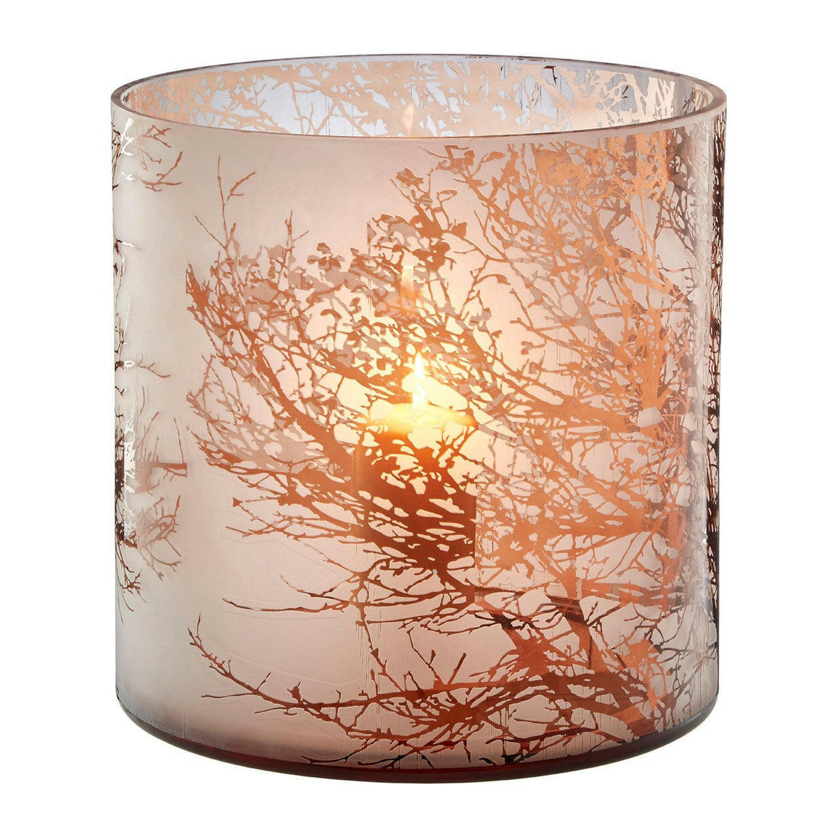 Branch Large Glass Hurricane Candle Holder.