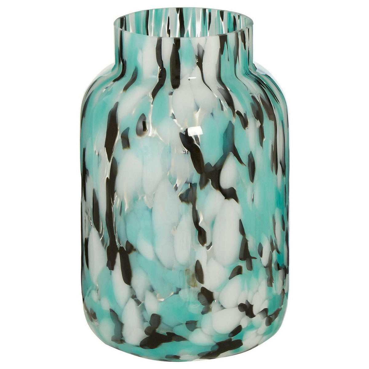 Calla Medium Speckle Effect Glass Vase.