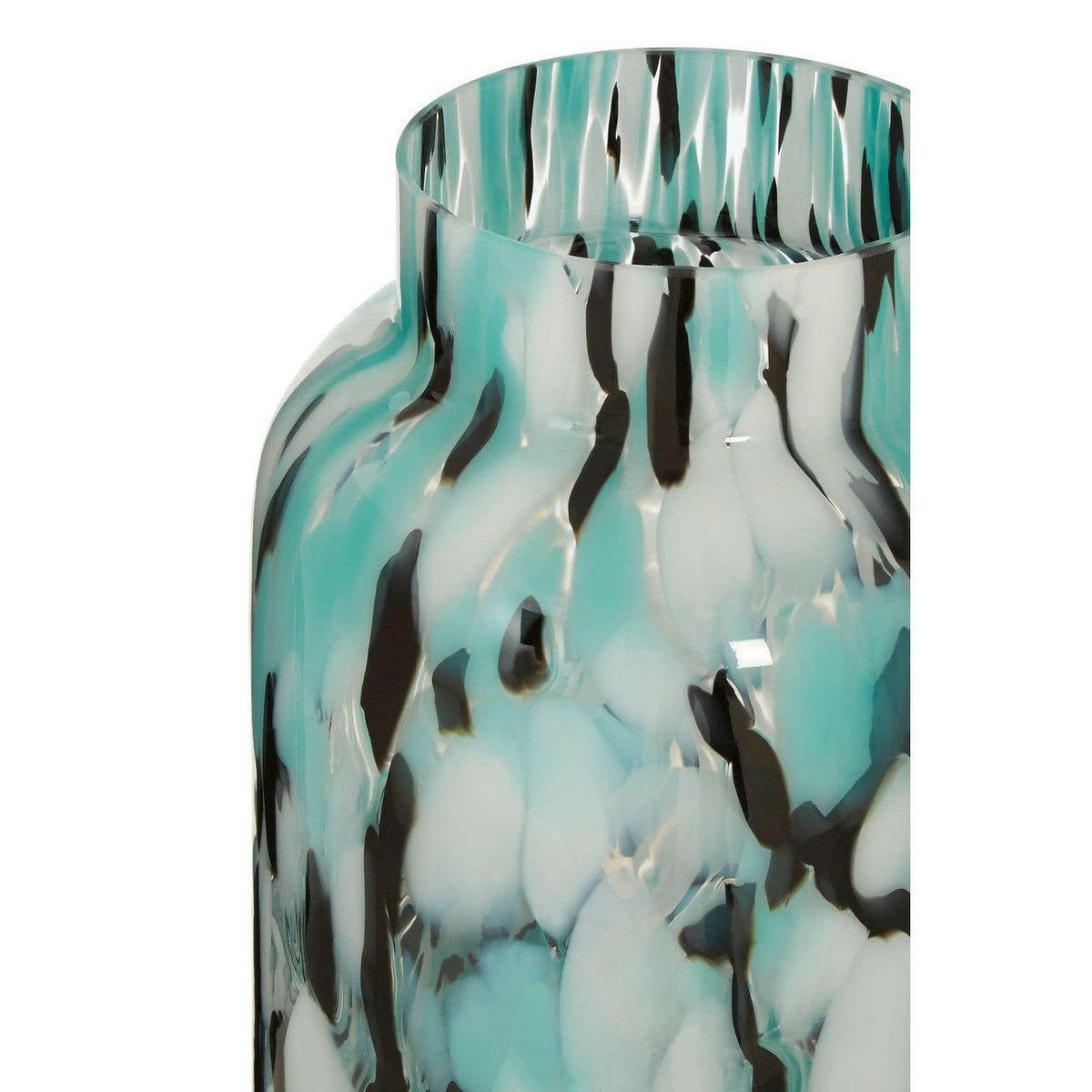 Calla Medium Speckle Effect Glass Vase.