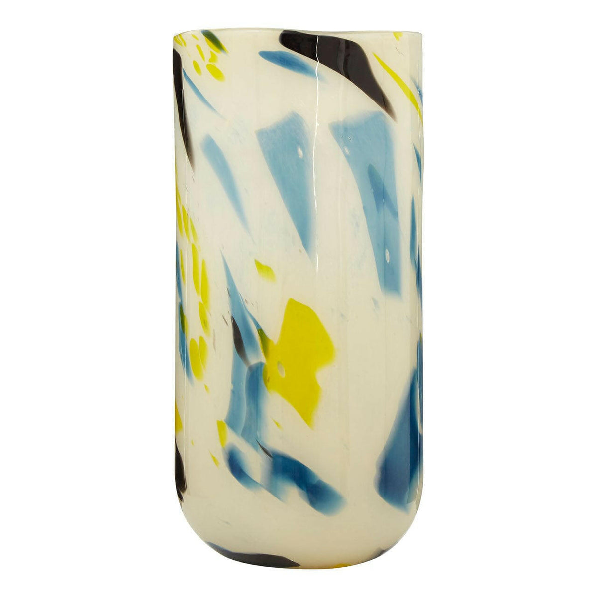Carra Large Abstract Design Glass Vase.