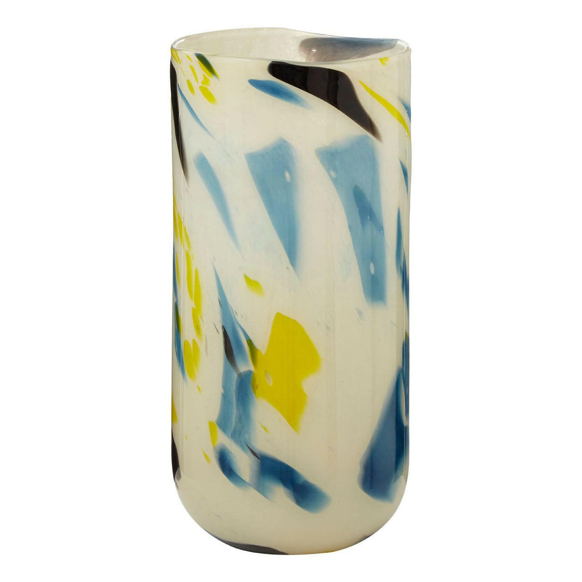 Carra Large Abstract Design Glass Vase.