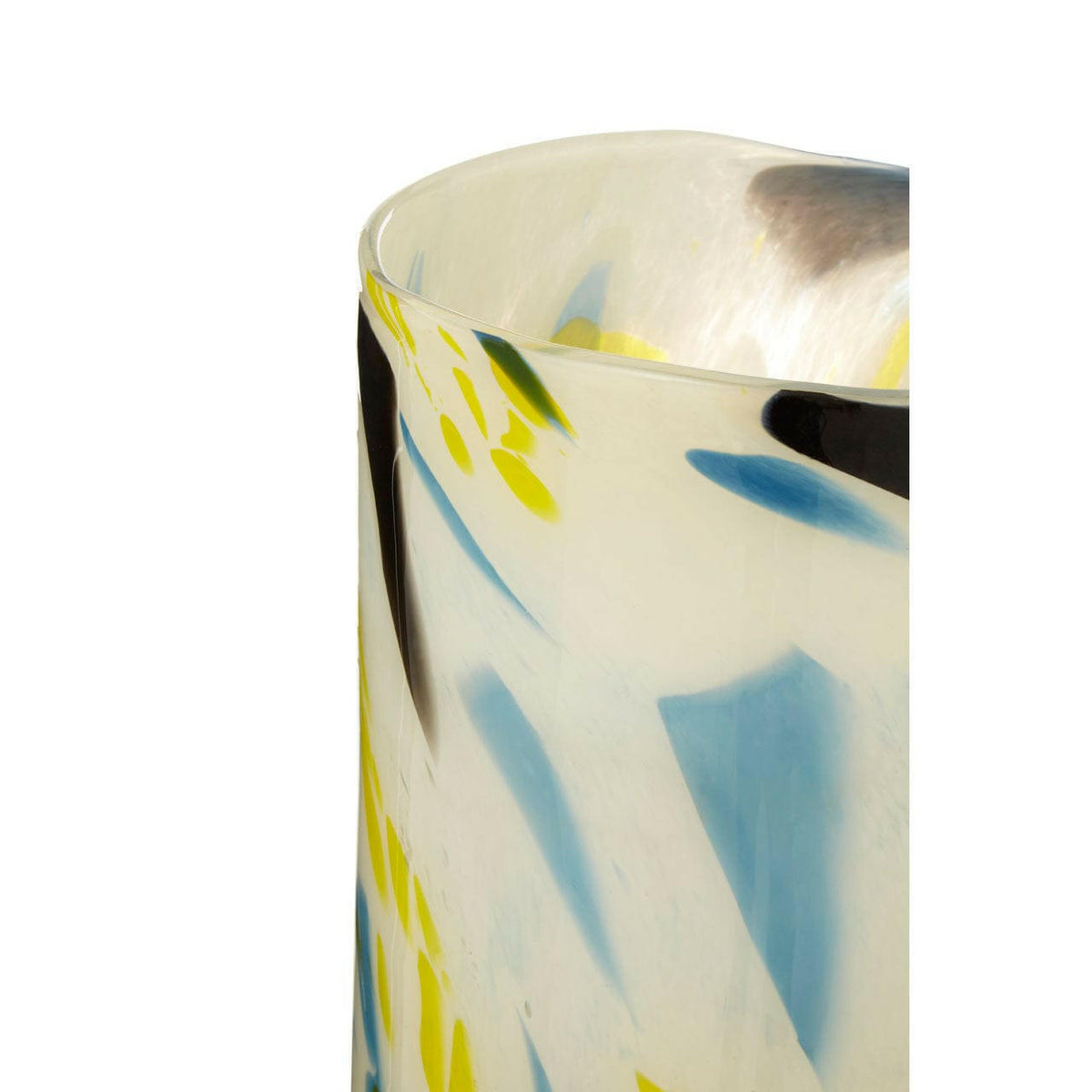 Carra Large Abstract Design Glass Vase.