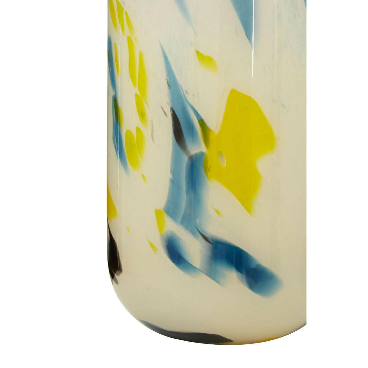 Carra Large Abstract Design Glass Vase.