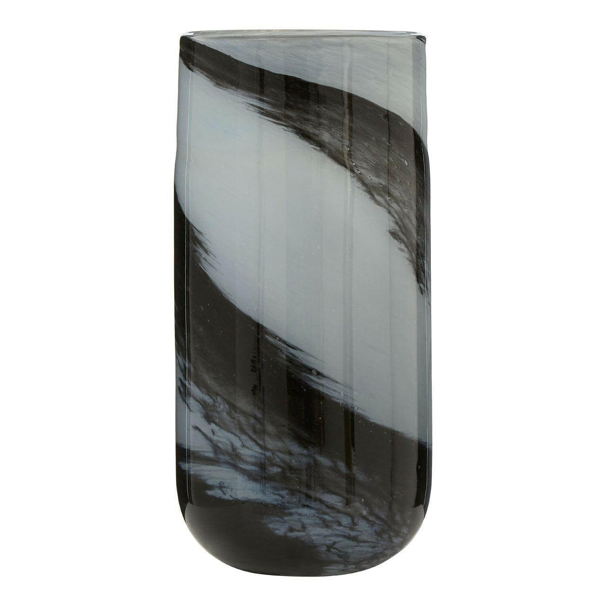 Carra Large Grey / Black Brushstroke Vase.