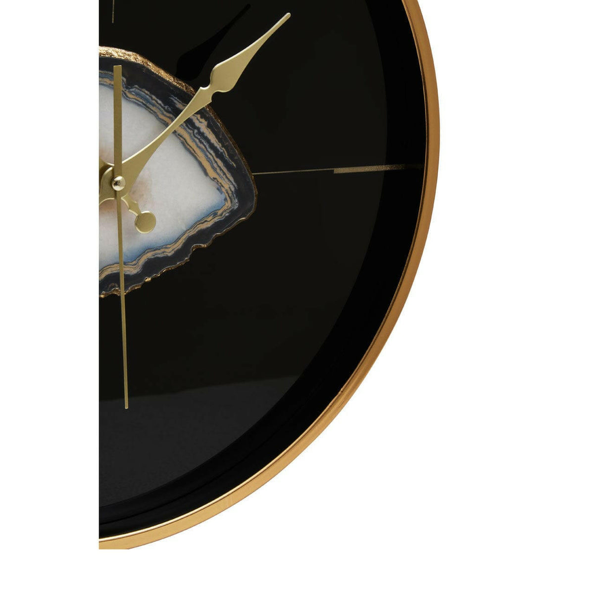 Celina Black And Gold Round Wall Clock.