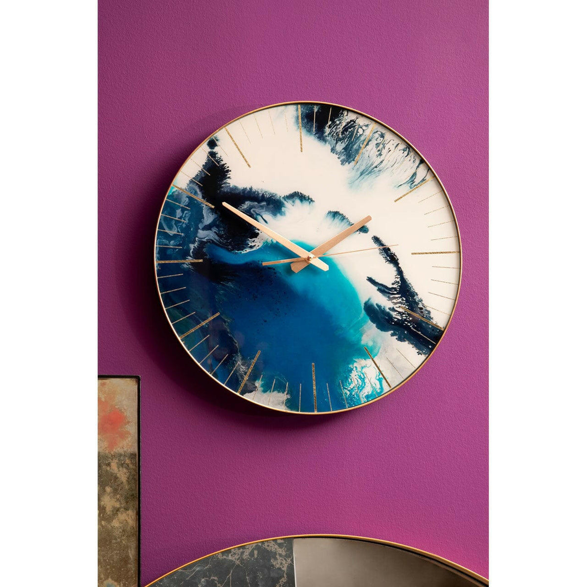 Celina Blue Abstract Wall Clock.