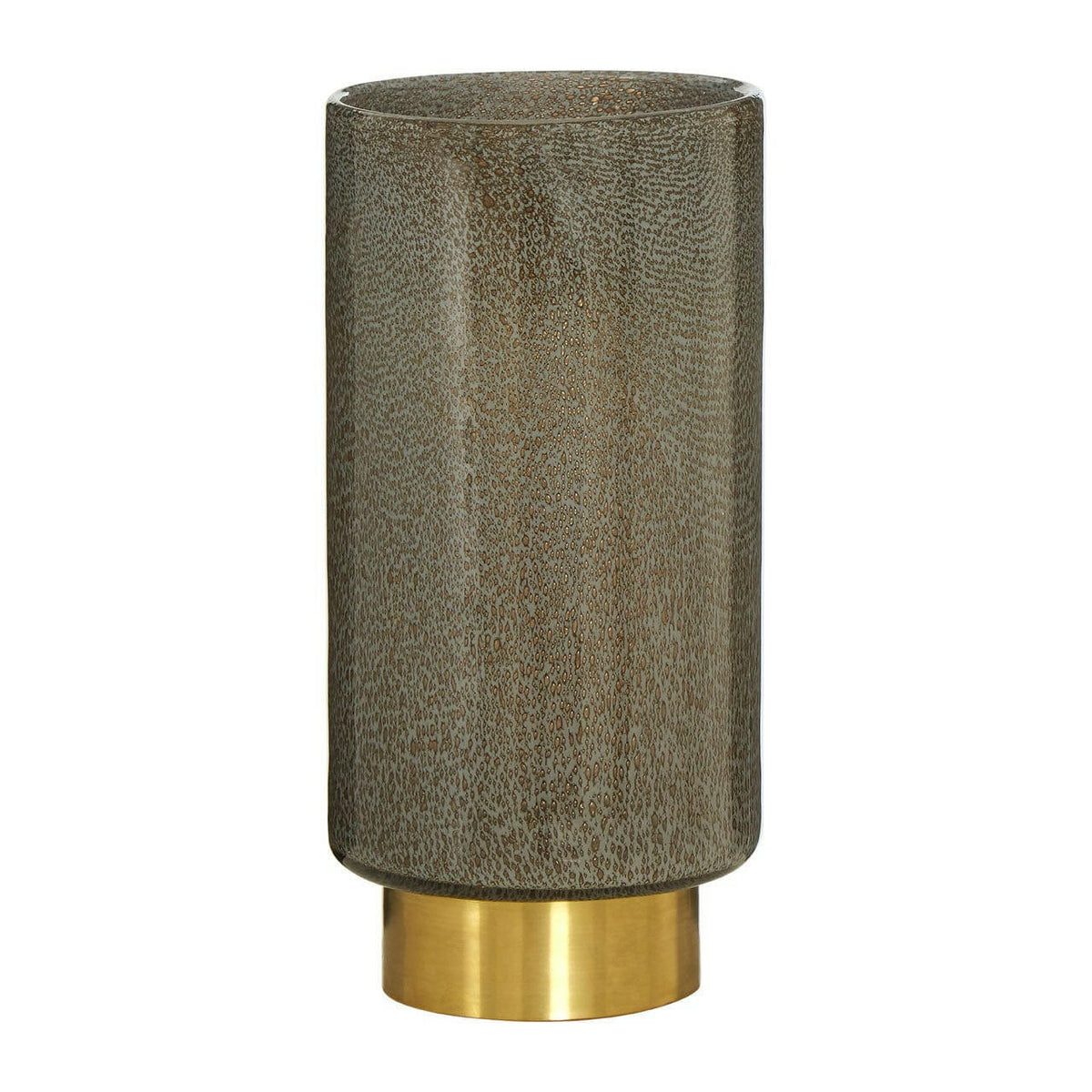 Cleo Large Grey And Gold Vase.