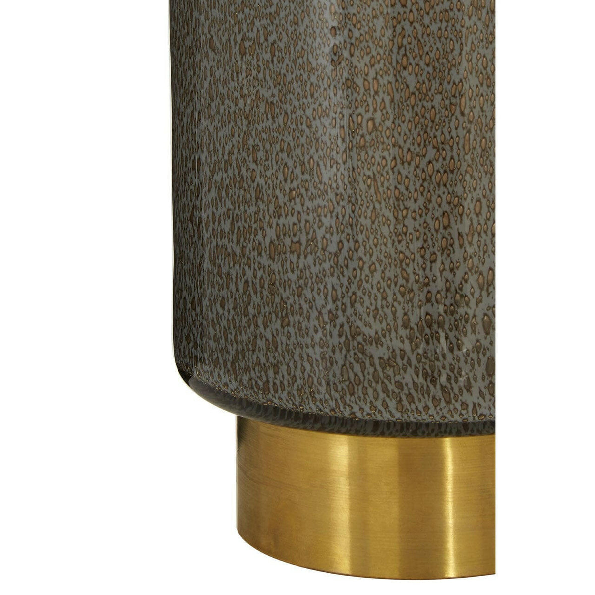 Cleo Large Grey And Gold Vase.