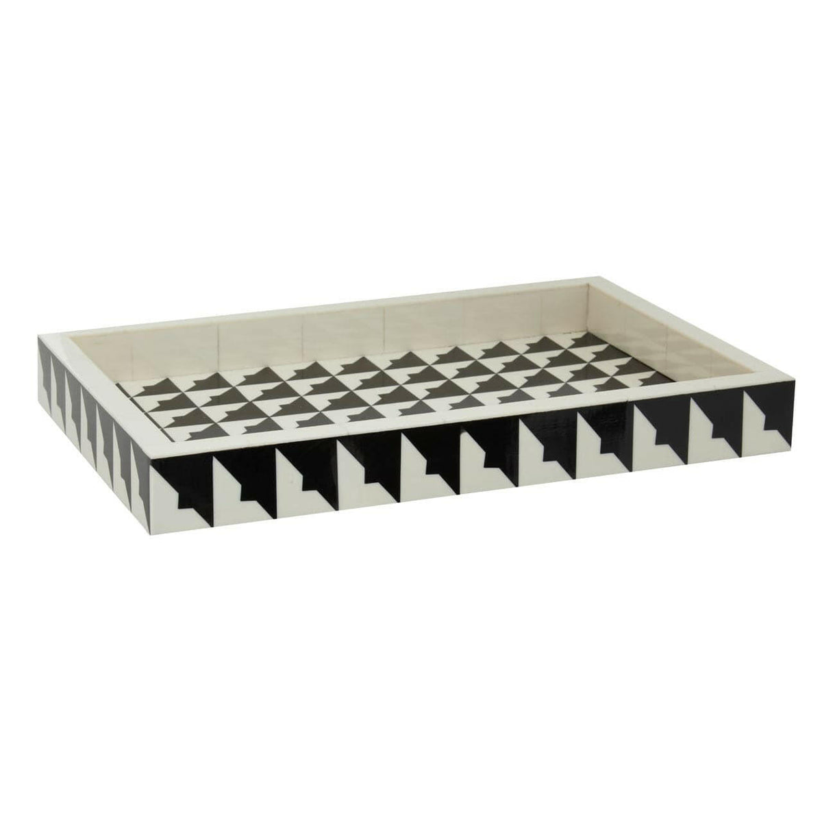 Davino Black And White Tray.