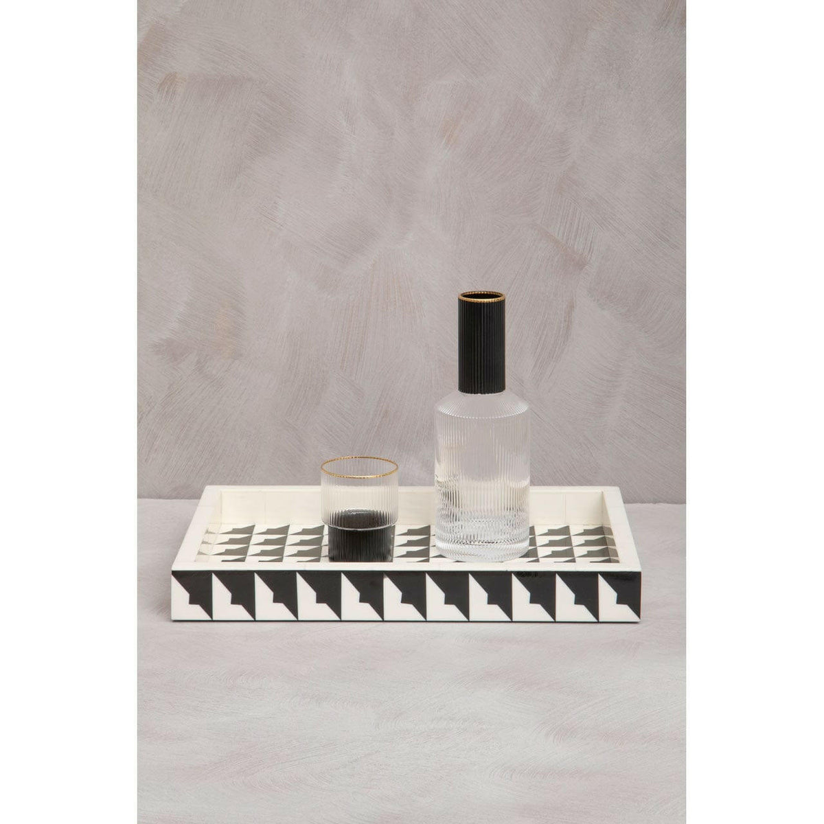 Davino Black And White Tray.