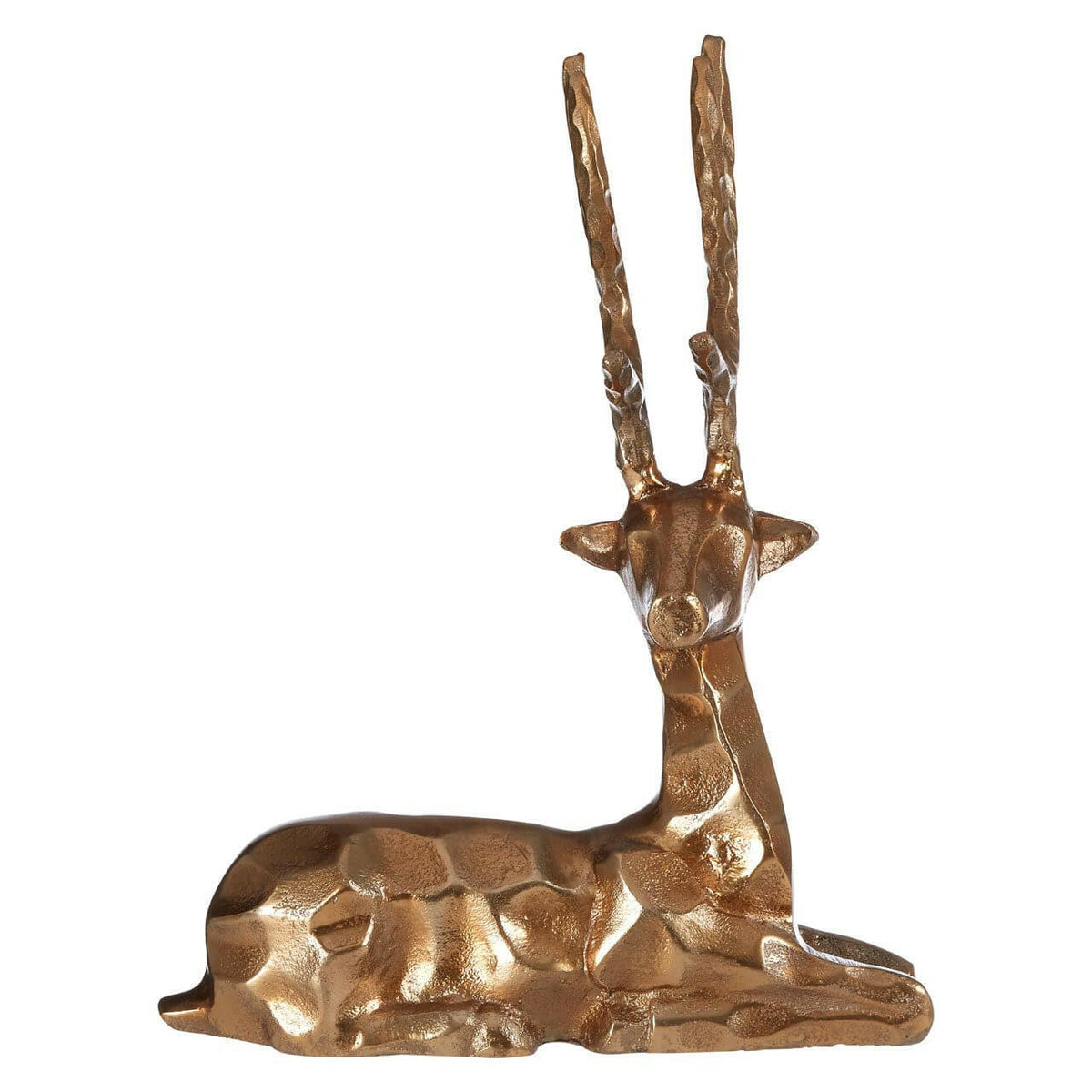 Decorative Gold Finish Sitting Stag.