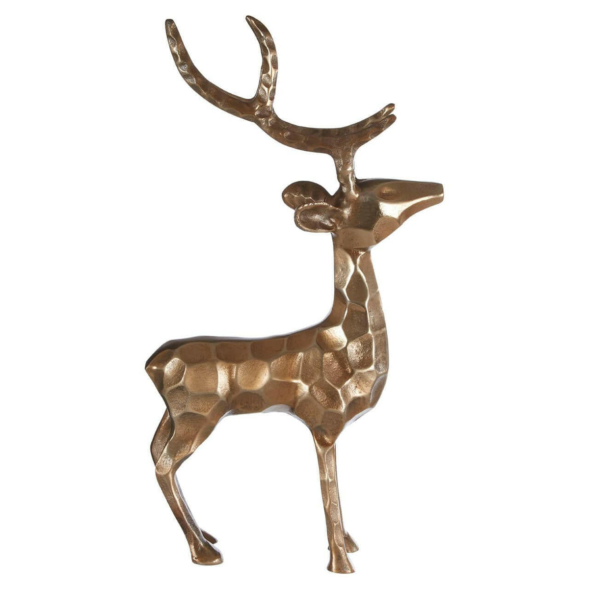 Decorative Gold Finish Standing Stag.