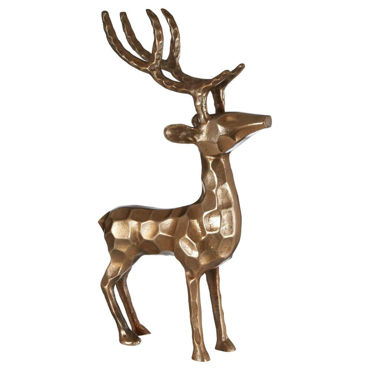 Decorative Gold Finish Standing Stag.