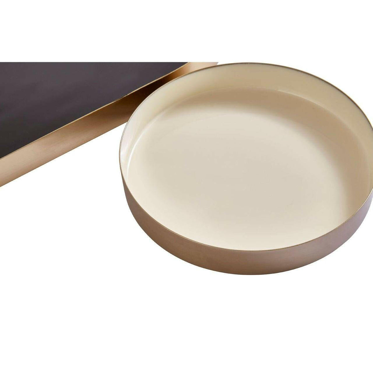 Elva Black and Gold & Cream and Gold Trays.