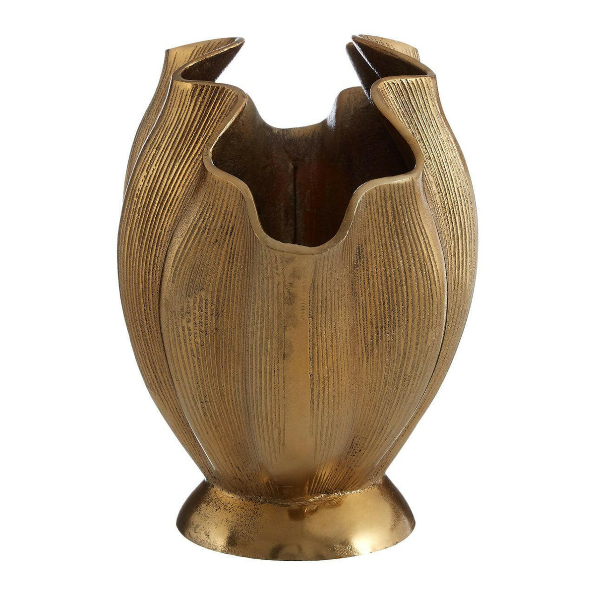 Estrella Small Gold Finish Vase.