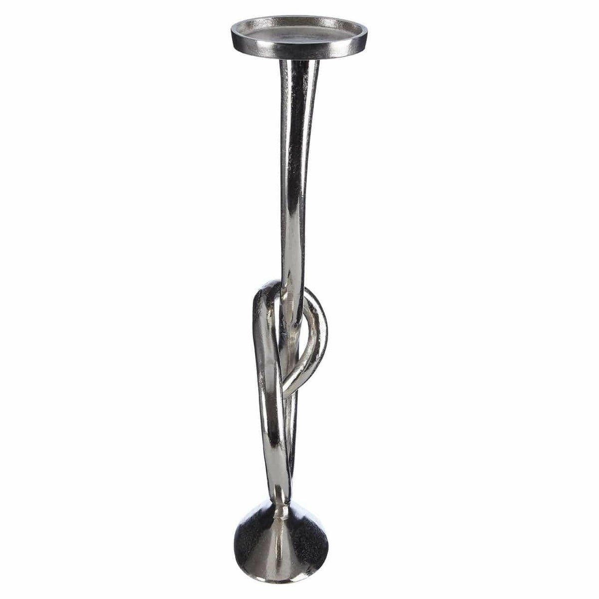 Fifty Five South Twist Nickel Candle Holder.