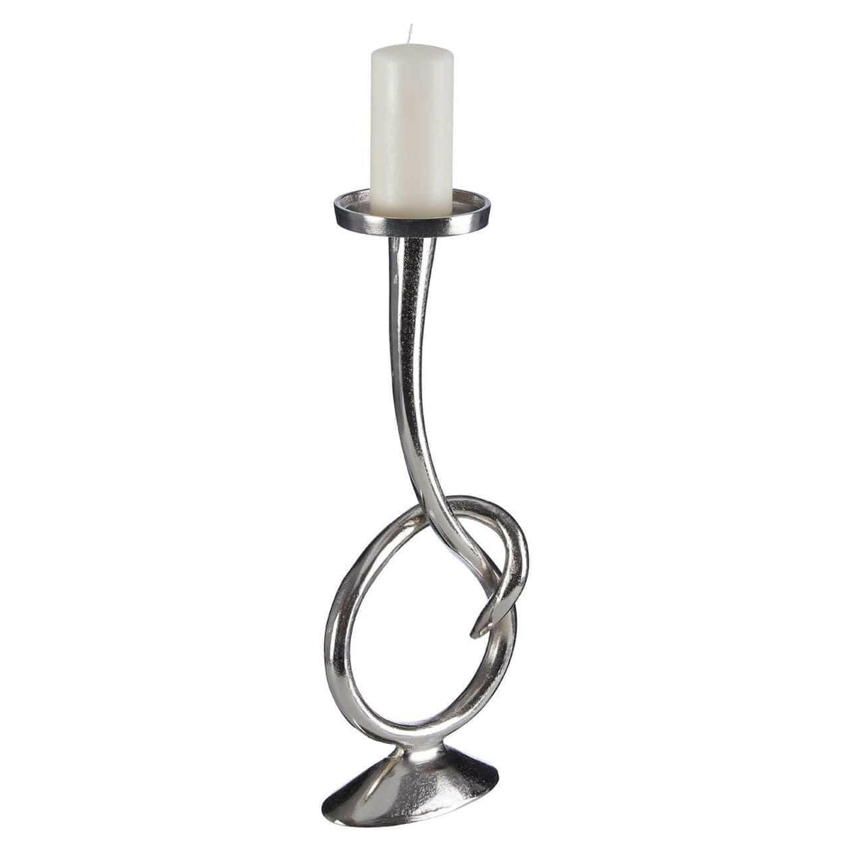 Fifty Five South Twist Nickel Candle Holder.