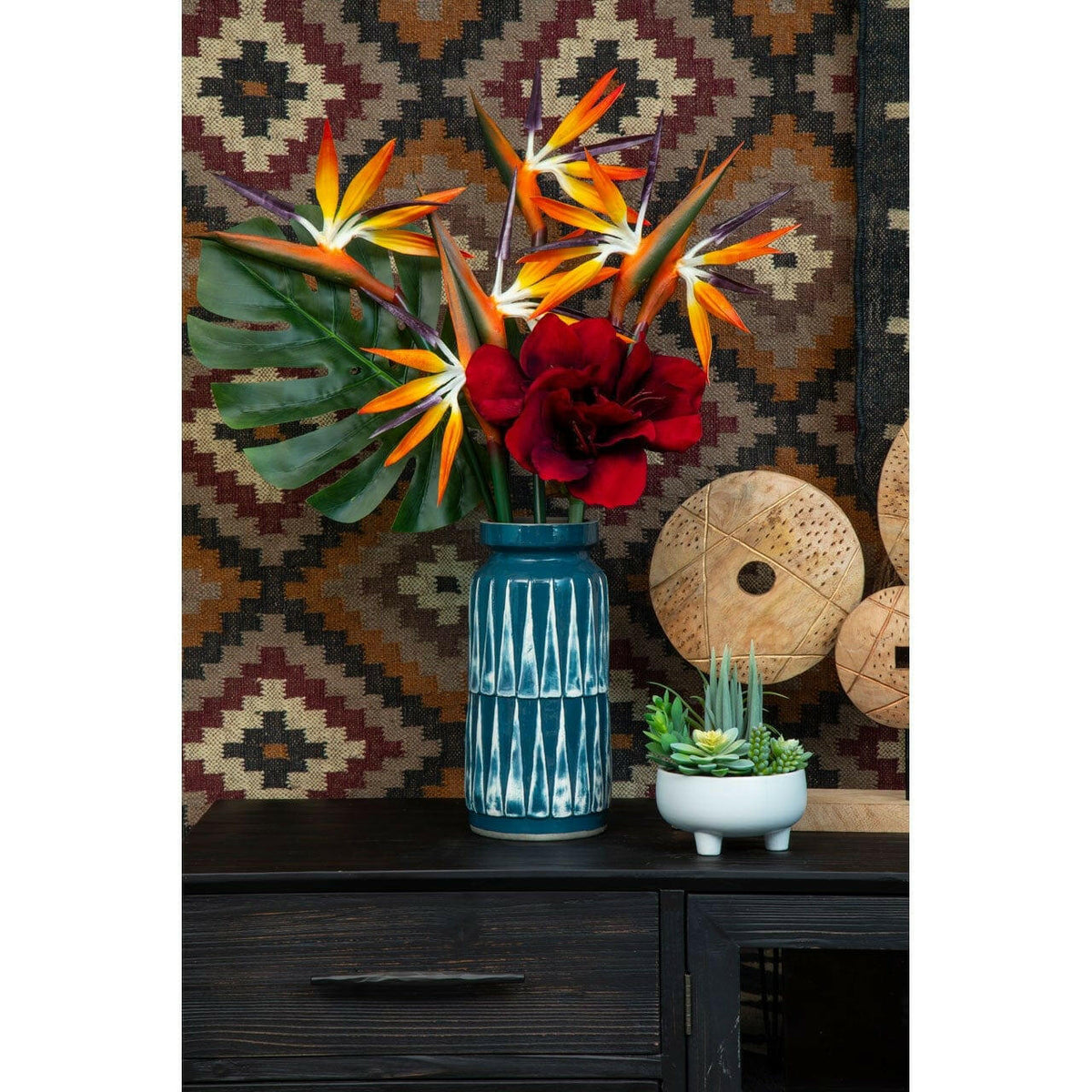 Fiorantina Mixed Succulents In Large Ceramic Pot.