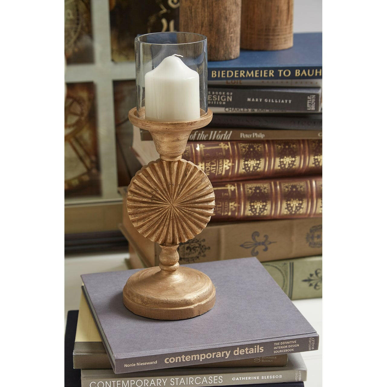 Hamilton Interiors Accessories Fluted Disc Candle Holder House of Isabella UK