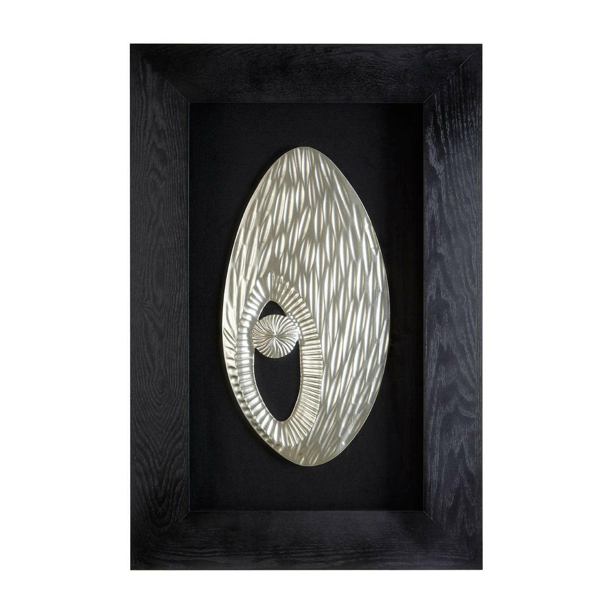 Framed Oval Side Hole Wall Art.