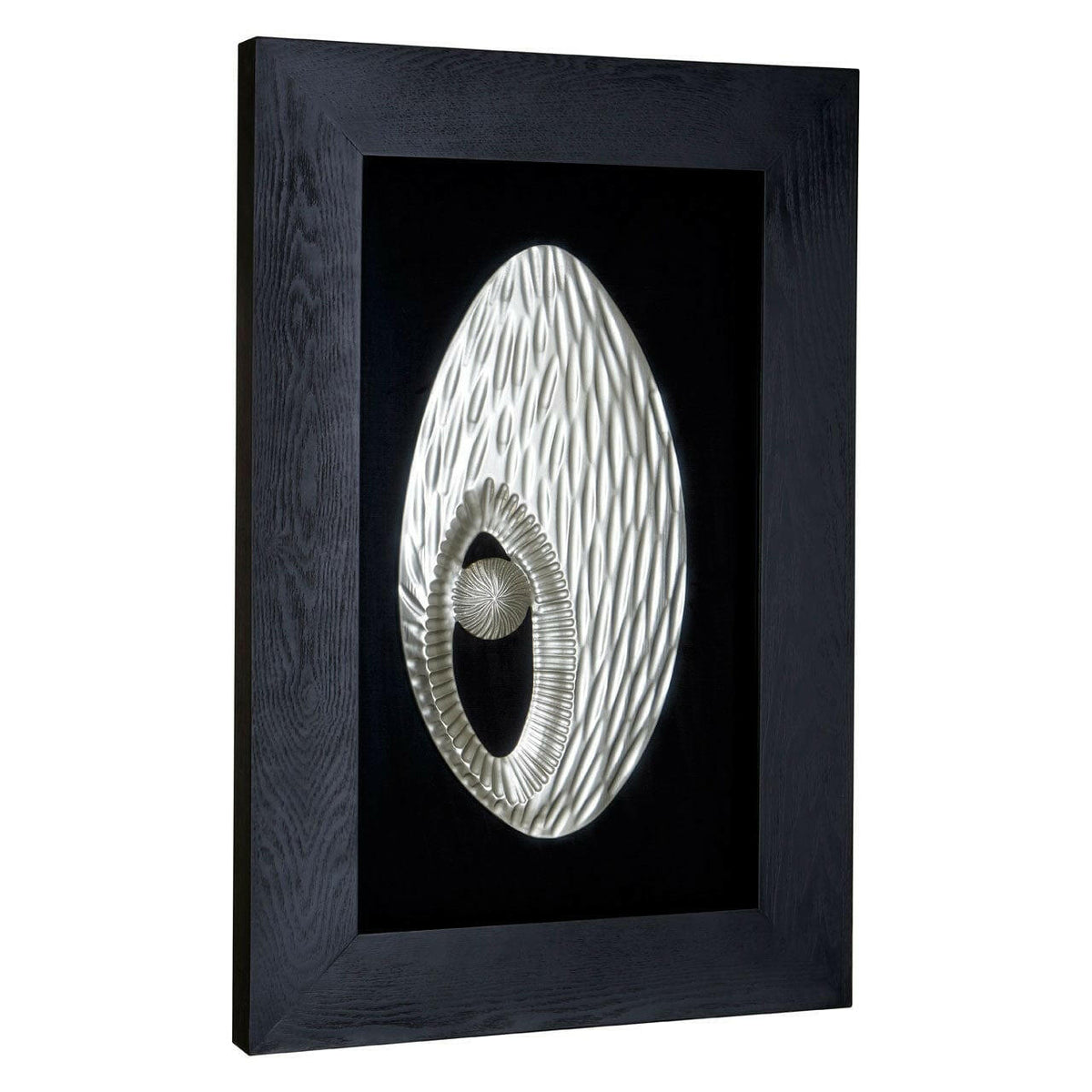 Framed Oval Side Hole Wall Art.