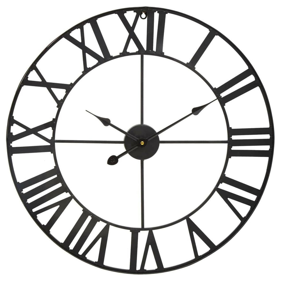 Genova Black Metal Wall Clock.