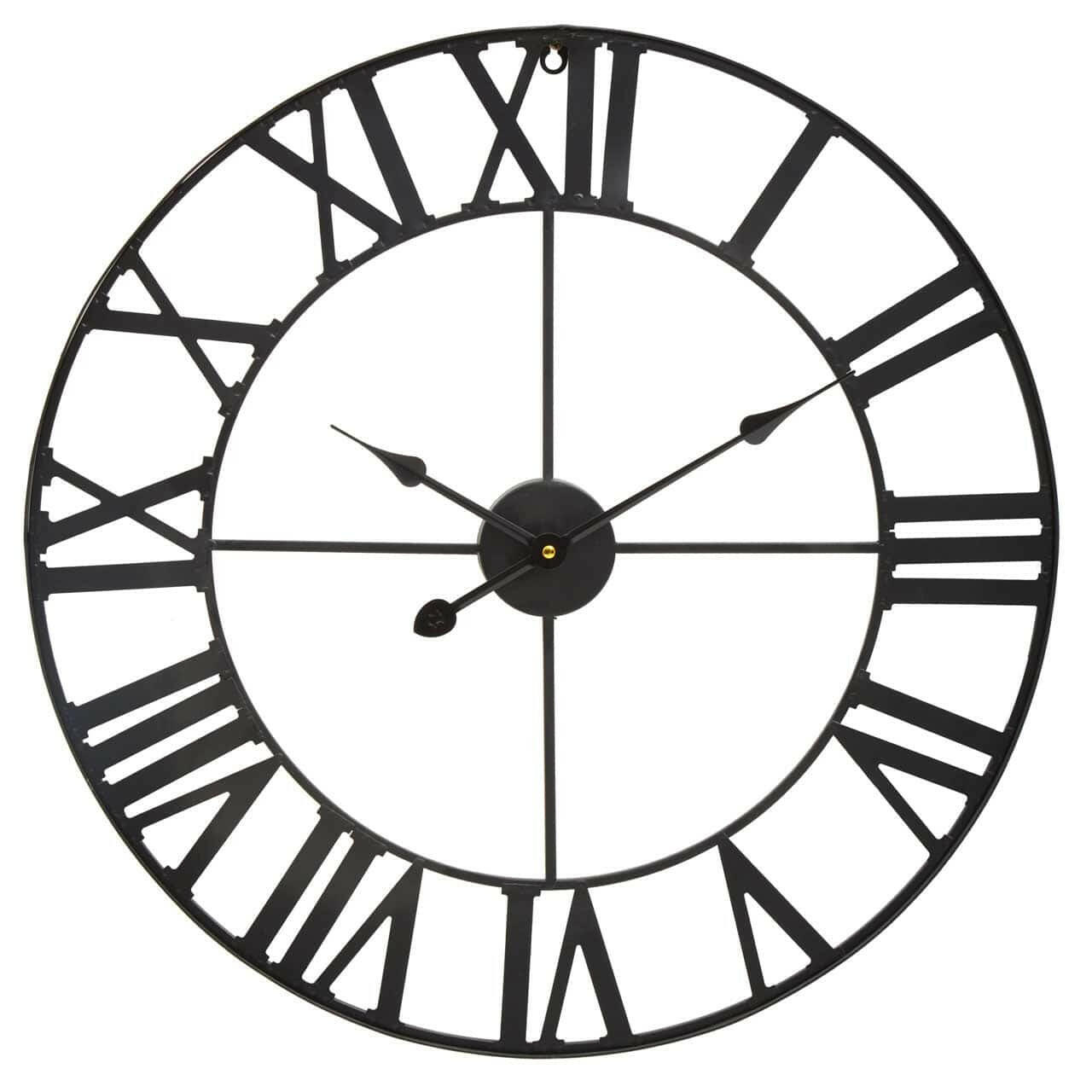 Hamilton Interiors Accessories Genova Black Metal Wall Clock House of Isabella UK