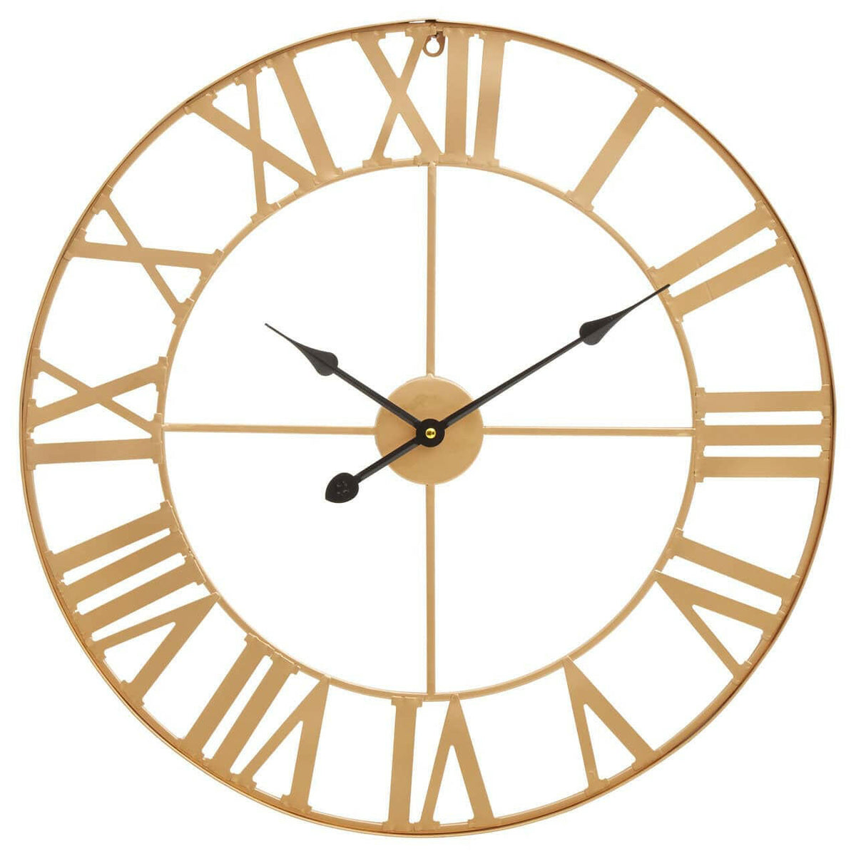 Genova Large Gold Metal Wall Clock.