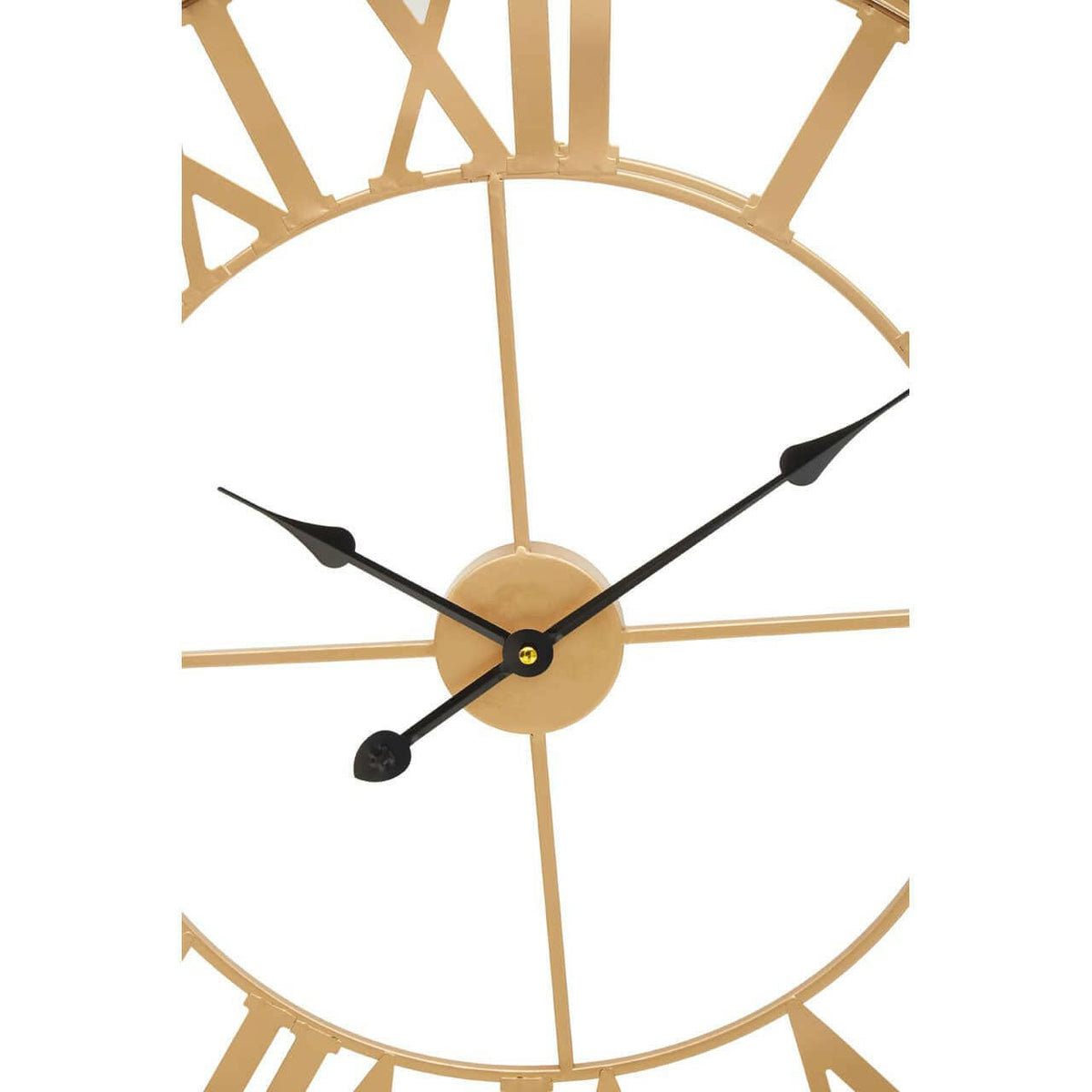 Genova Large Gold Metal Wall Clock.