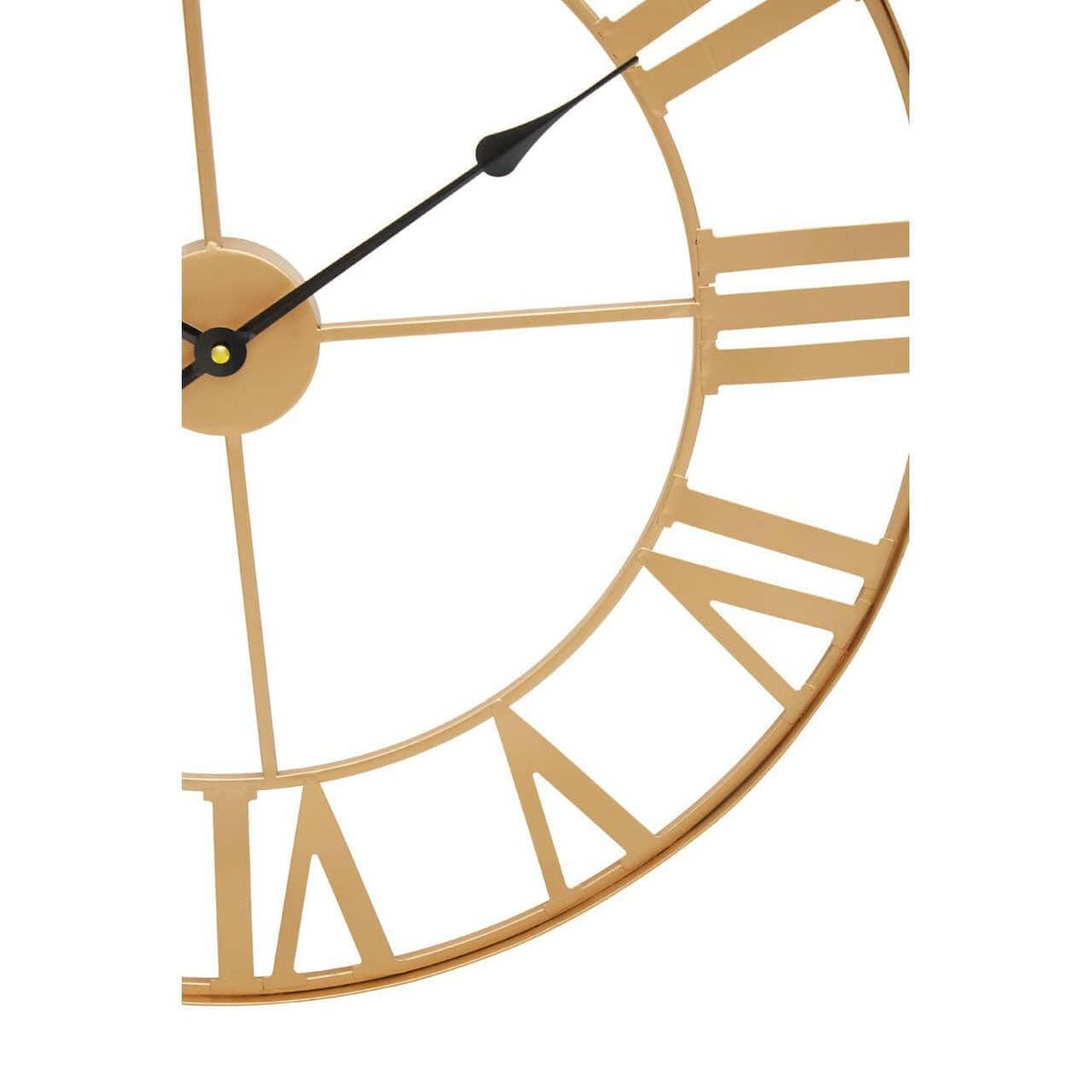 Genova Large Gold Metal Wall Clock.