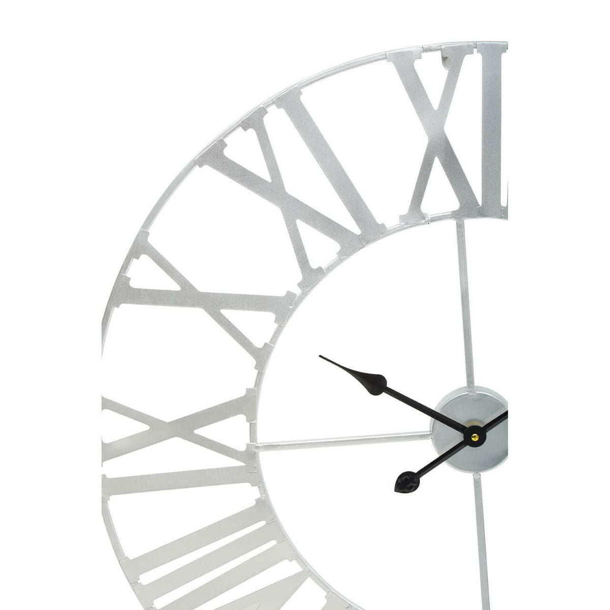 Genova Silver Metal Wall Clock.