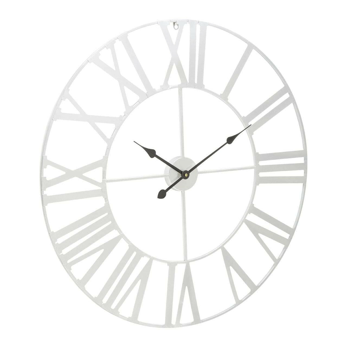 Genova Silver Metal Wall Clock.