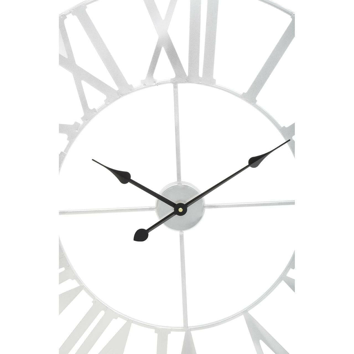 Genova Silver Metal Wall Clock.