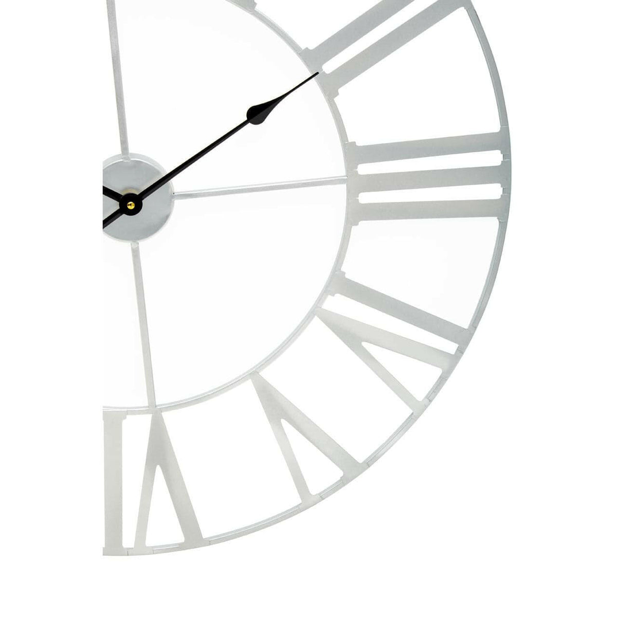 Genova Silver Metal Wall Clock.
