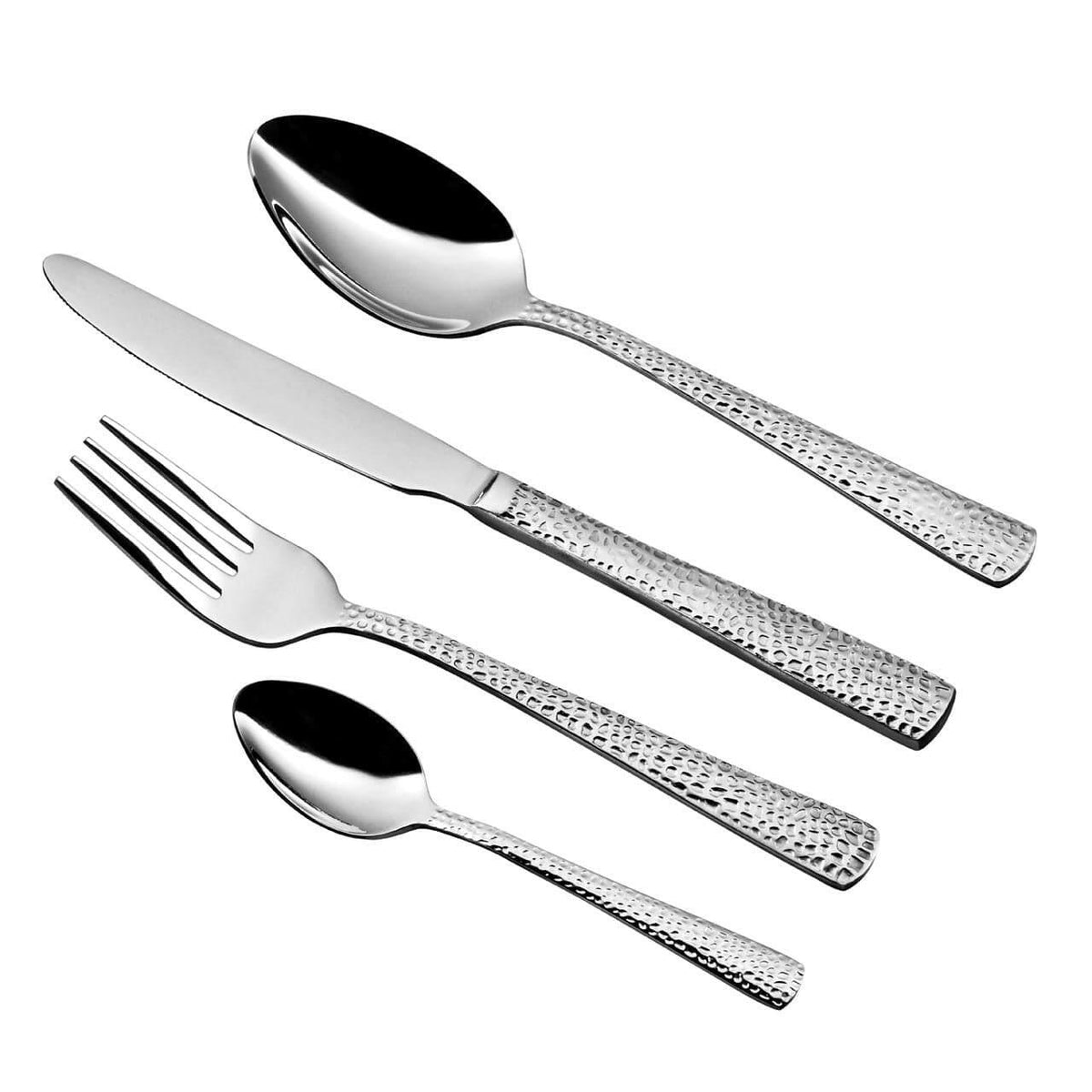 Hammered 24Pc Cutlery Set.
