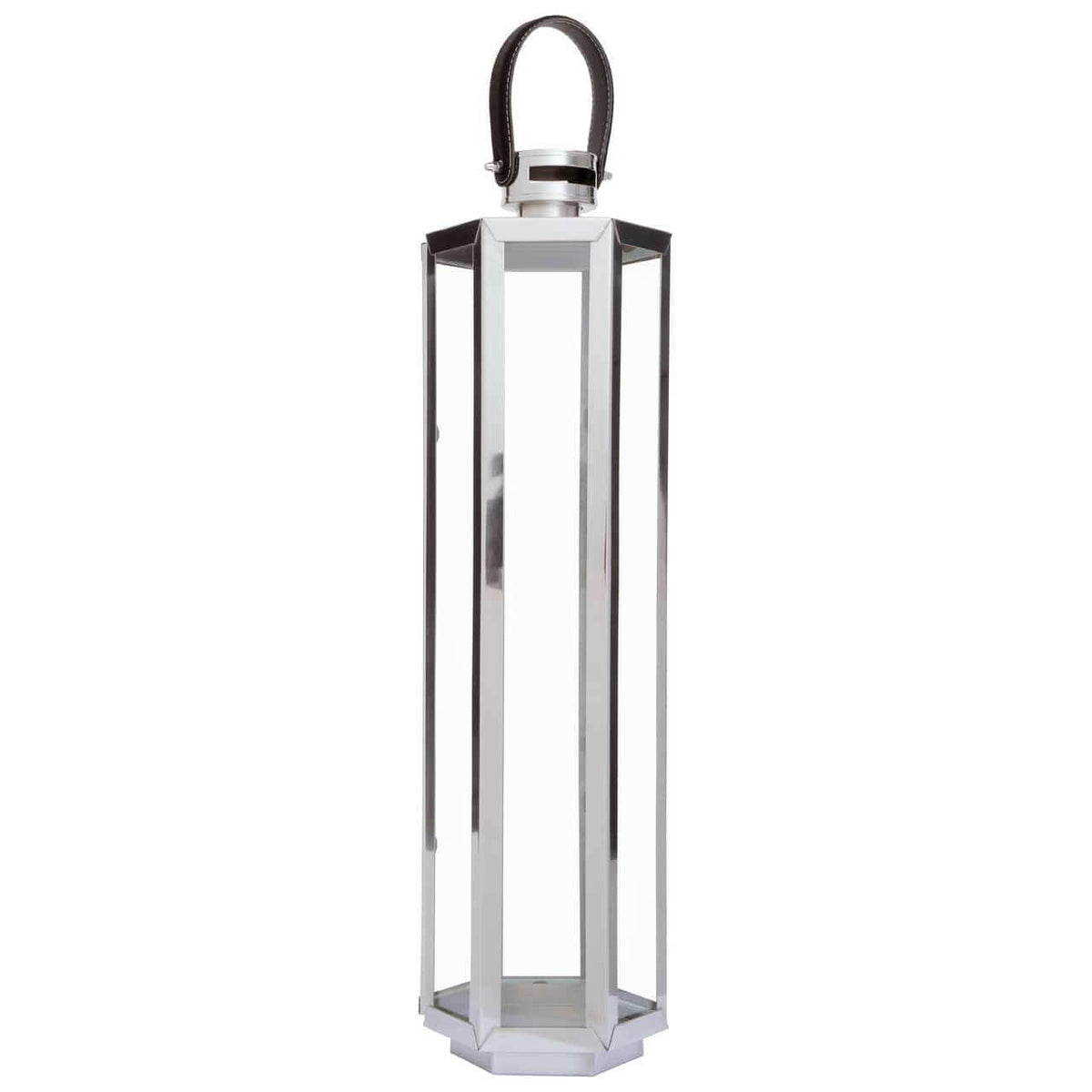 Herber Large Silver Finish Lantern.