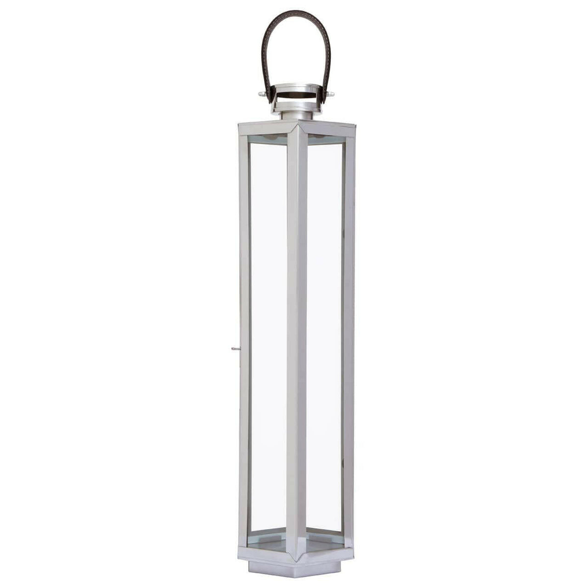 Herber Large Silver Finish Lantern.