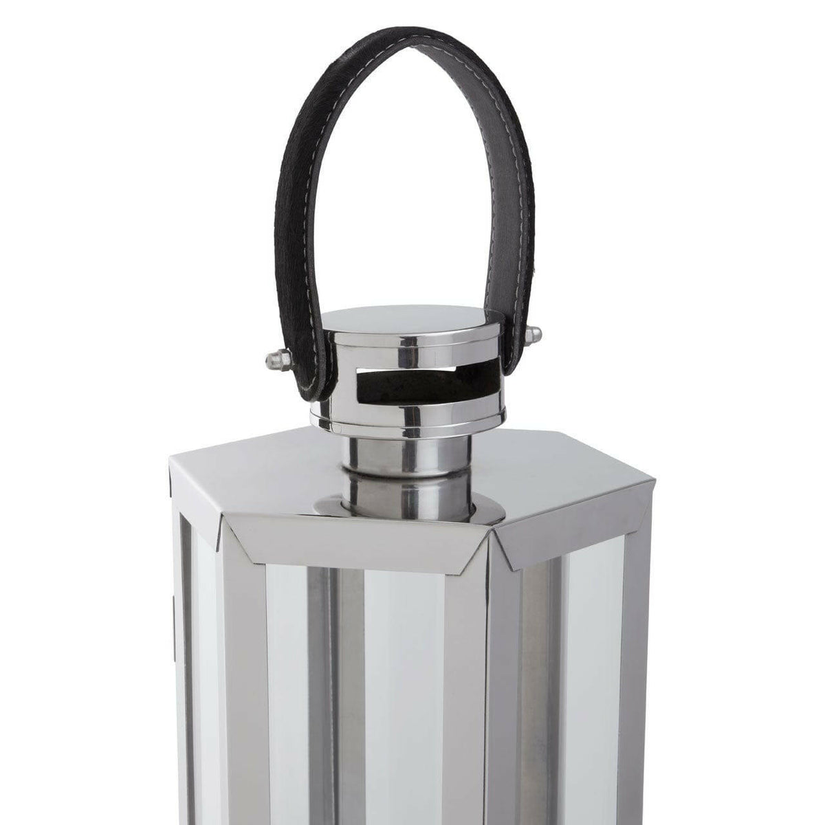 Herber Small Silver Finish Lantern.