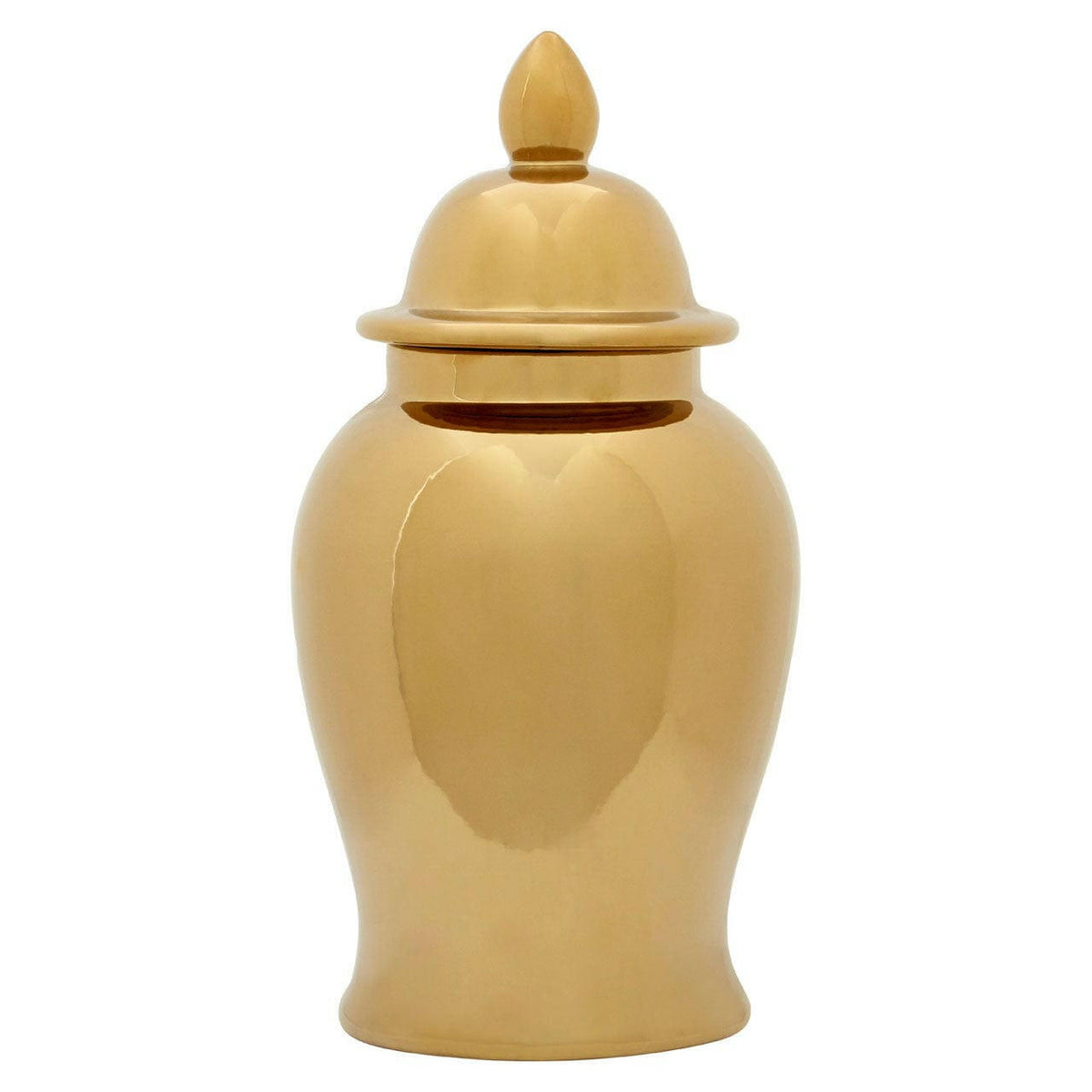 Kensington Townhouse Large Gold Ceramic Jar.