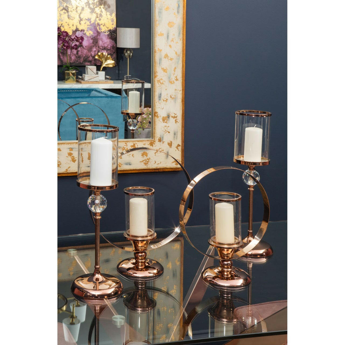 Kensington Townhouse Small Metal Candle Holder.