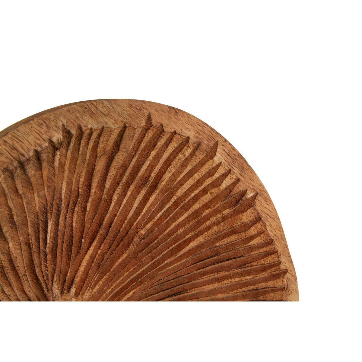 Large Carved Wood Disc On Stand.