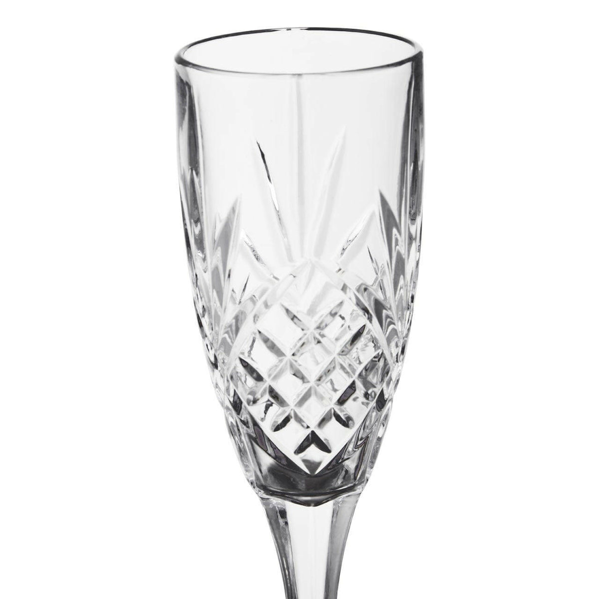 Lawley Crystal Champagne Flutes - Set Of 4.