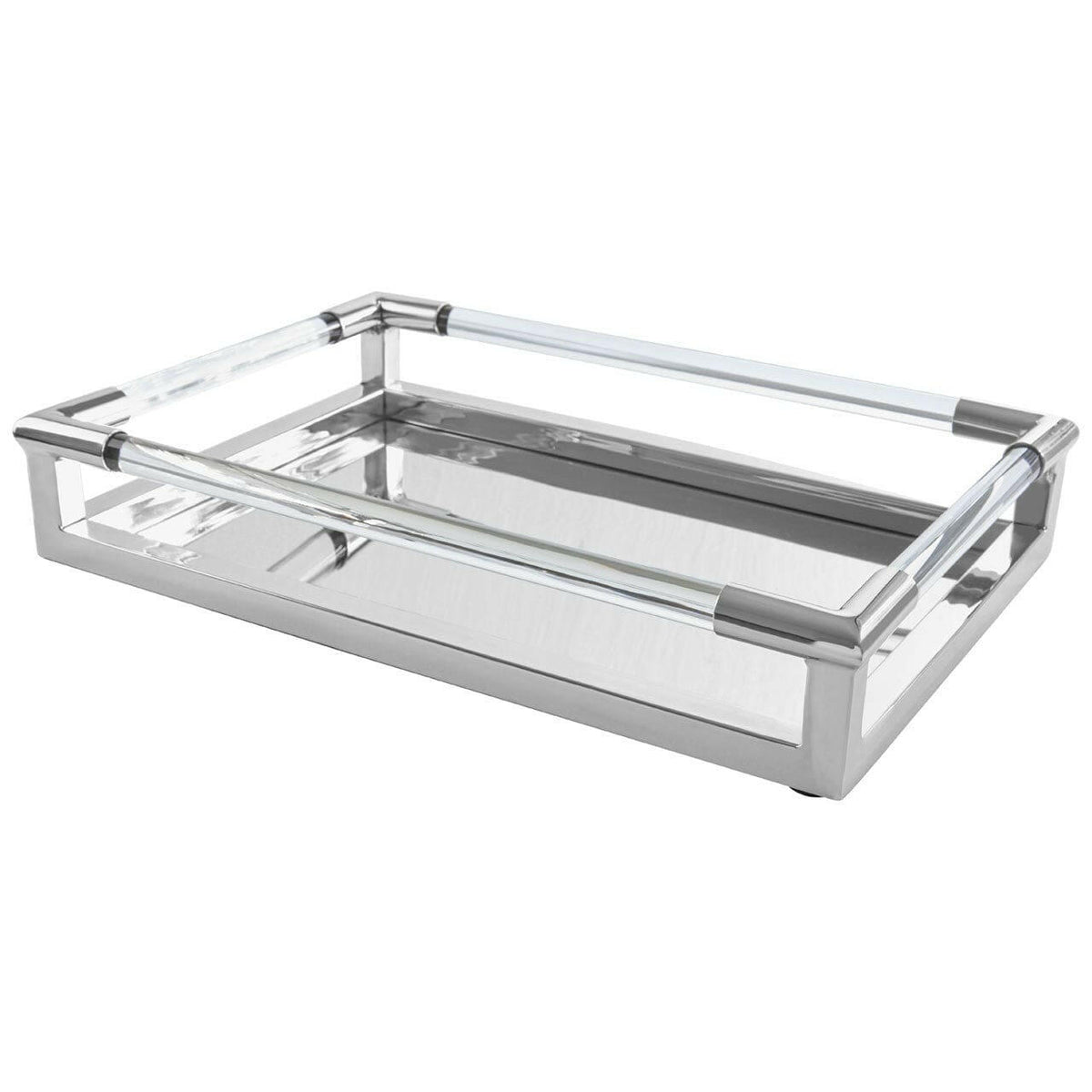 Lucita Silver Finish Tray.